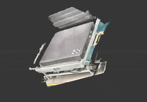 Figure 2a — Rotating 3D mesh of the mattress reconstructed by DA3